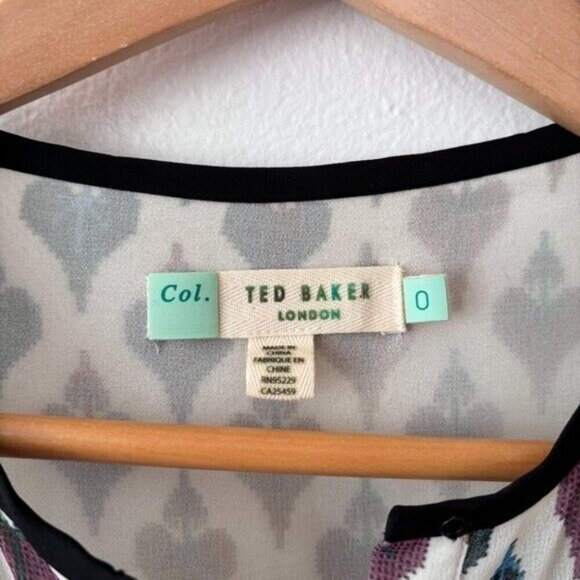 Ted Baker Colour By Number Ria Heart Print Shirt Dress - Picture 8 of 8